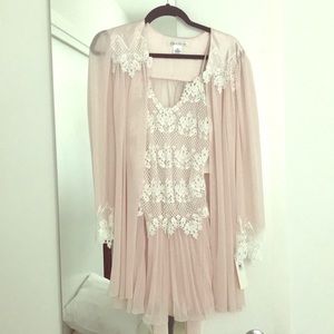 Rya collection blush chemise and robe